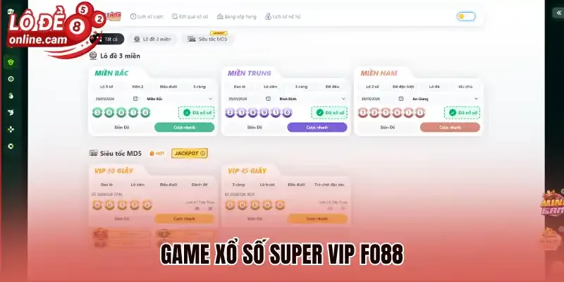 Game xổ số super VIP Fo88