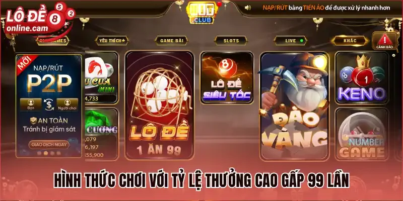 Hình thức chơi với tỷ lệ thưởng cao gấp 99 lần
