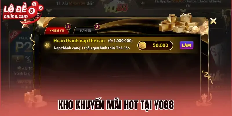 Kho khuyến mãi hot tại Yo88
